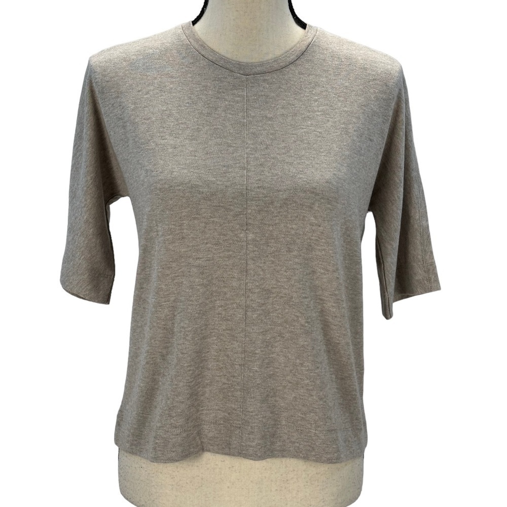 Club Monaco Short Sleeve Crew Neck Dolman Tee Shirt - Taupe